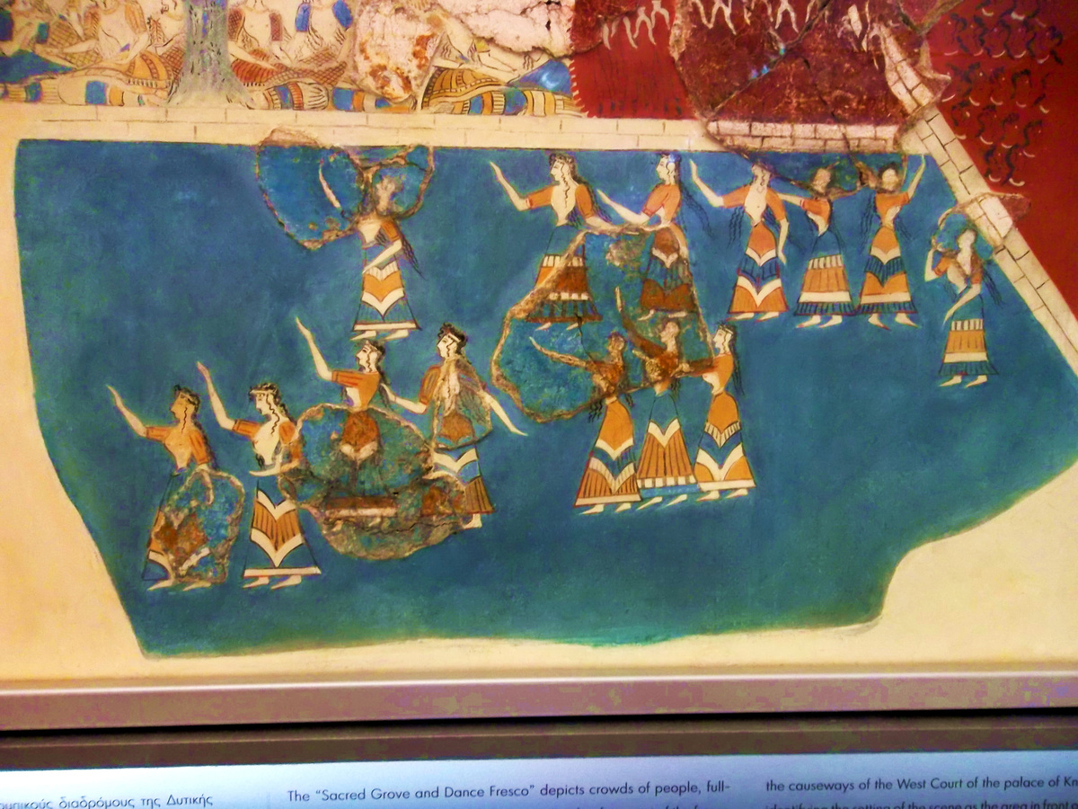 Минойская фреска. Археологический музей, Крит. Фото автора
