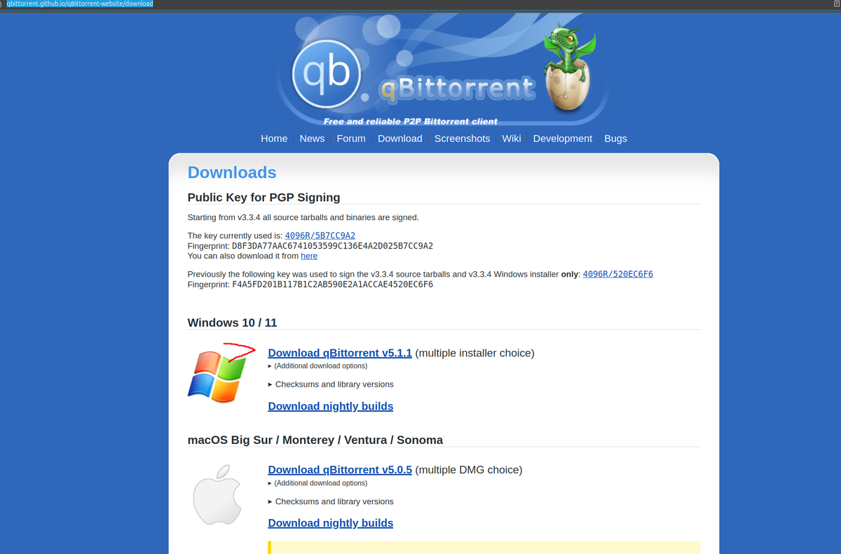 скачиваем qBittorent 1