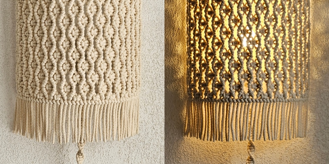 Онлайн мастер-класс по настенному макраме светильнику-бра: обзор урока