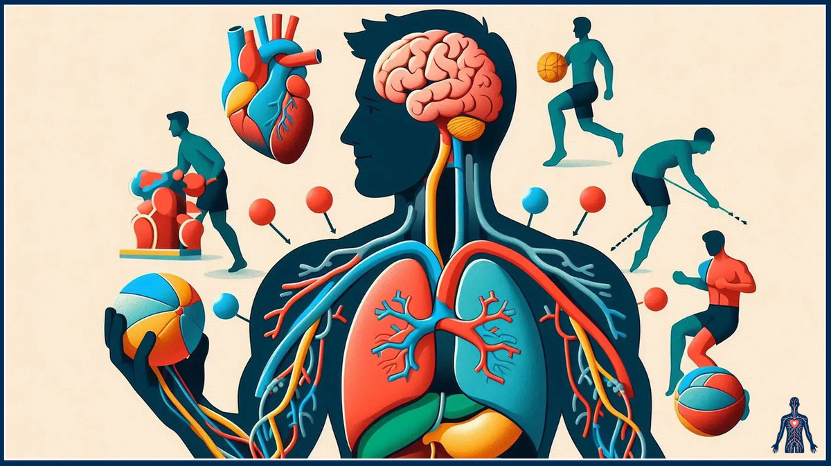 Силуэт человека среднего возраста в разрезе