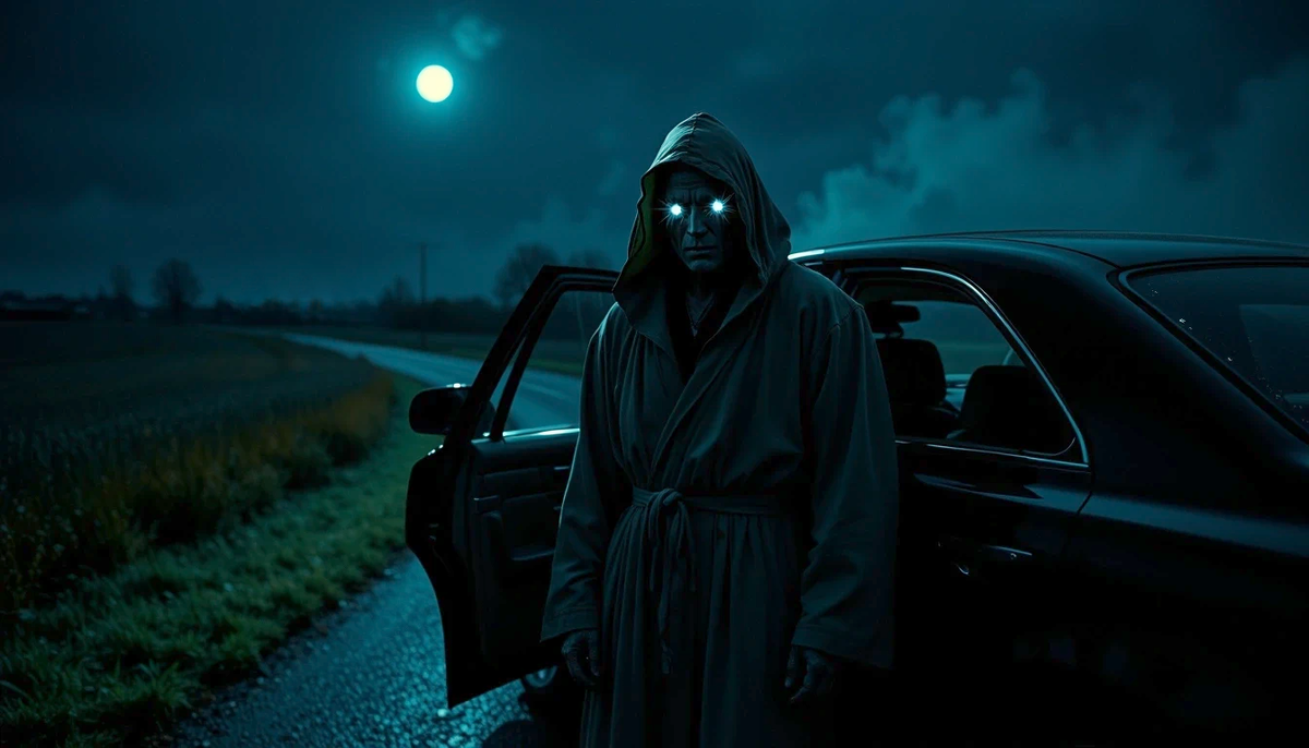 Из машины вышел незнакомец.