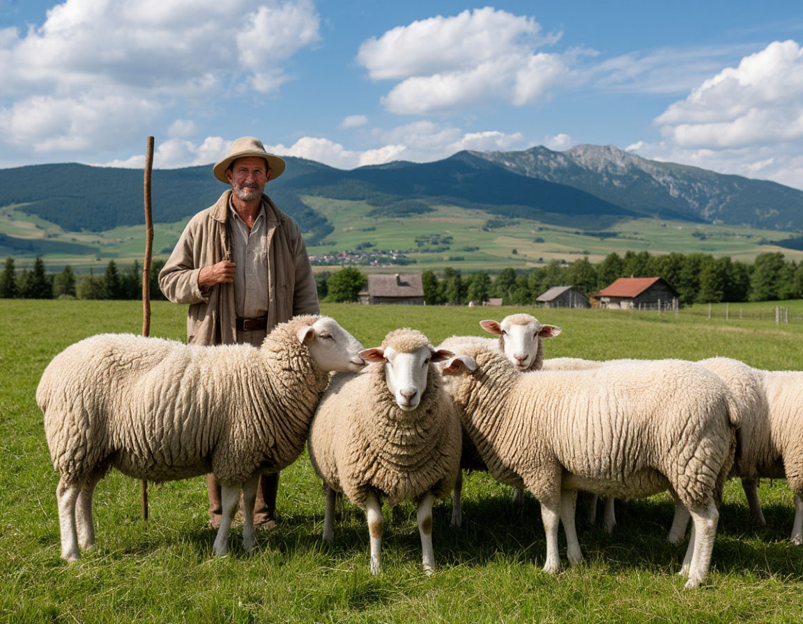 Пастух и овцы