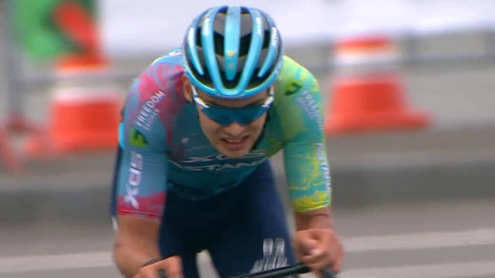 Лев Гонов стал чемпионом России по велоспорту на шоссе.📷Фото: Прямая трансляция Чемпионата России по велоспорту на шоссе