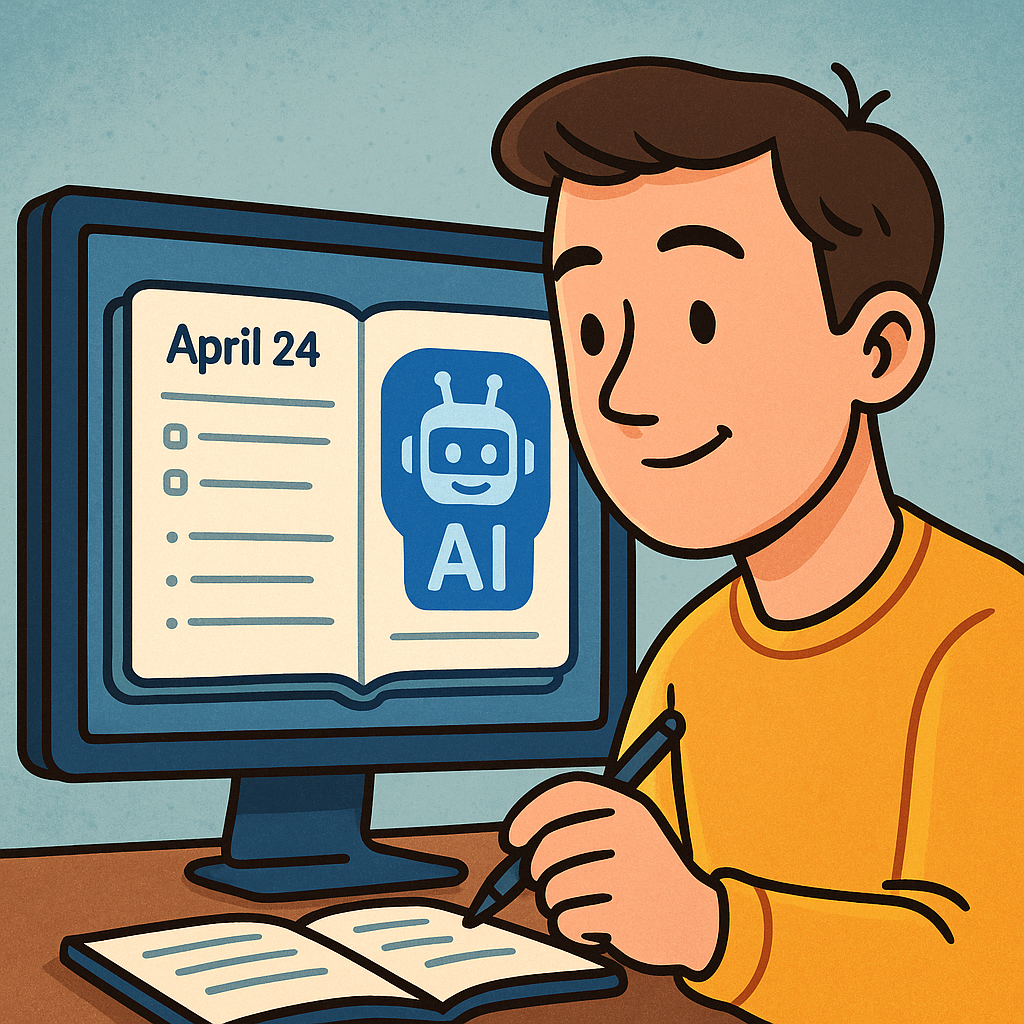 Взаимодействие пользователя с дневником ИИ.