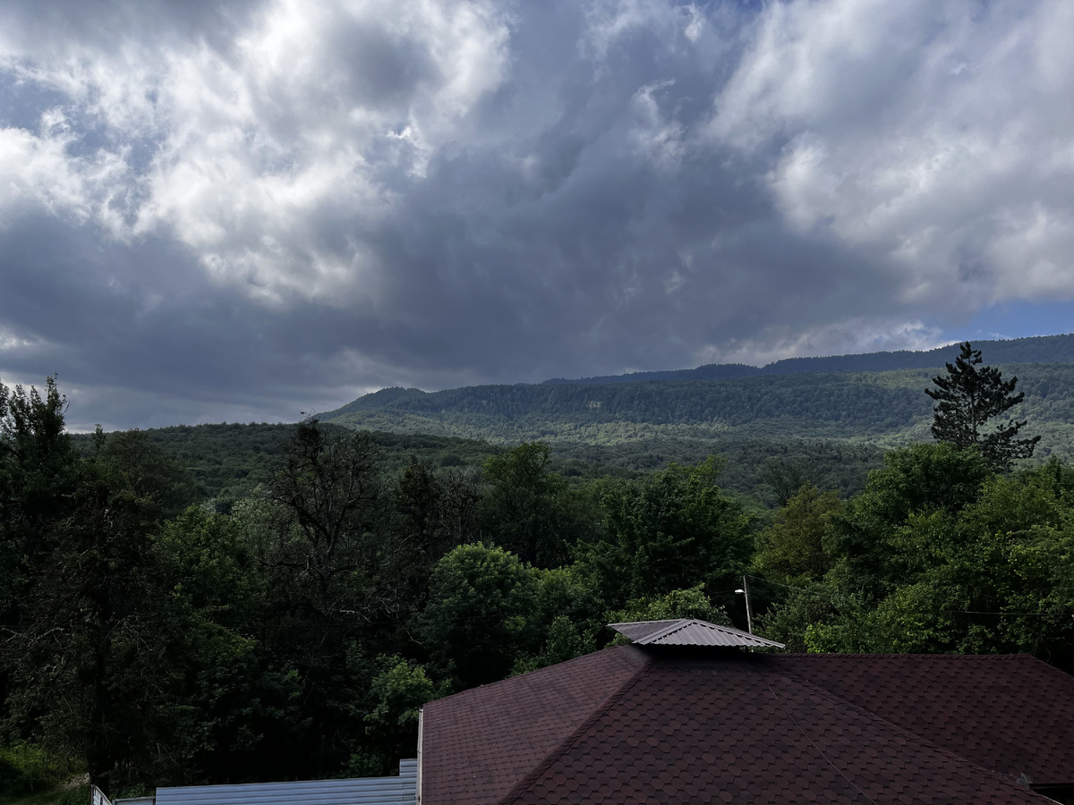 Вид с балкона гостевого домика