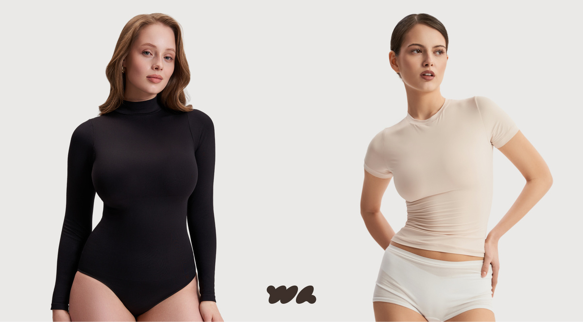Боди-бадлон WL и футболка с закрытым вырезом Second skin 