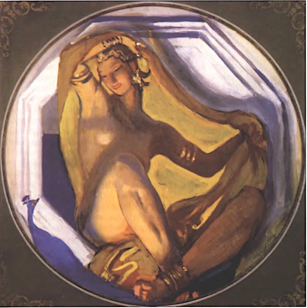 «Сиам». Эскиз панно для Казанского вокзала в Москве. 1916 г. Темпера. Москва, Государственная Третьяковская галерея. 