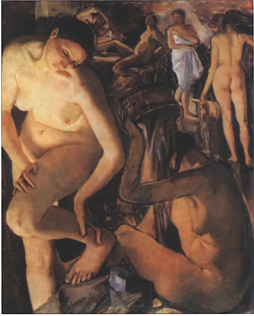 «Баня», Этюд. 1912 г. Санкт-Петербург, Государственный Русский музей.