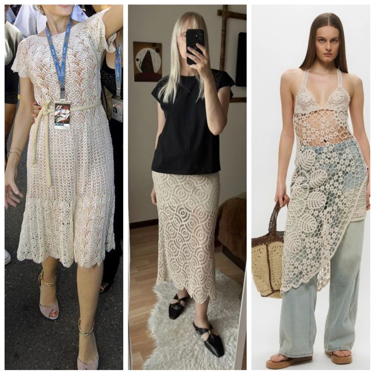 Кроше стиль платье, юбка, сарафан 