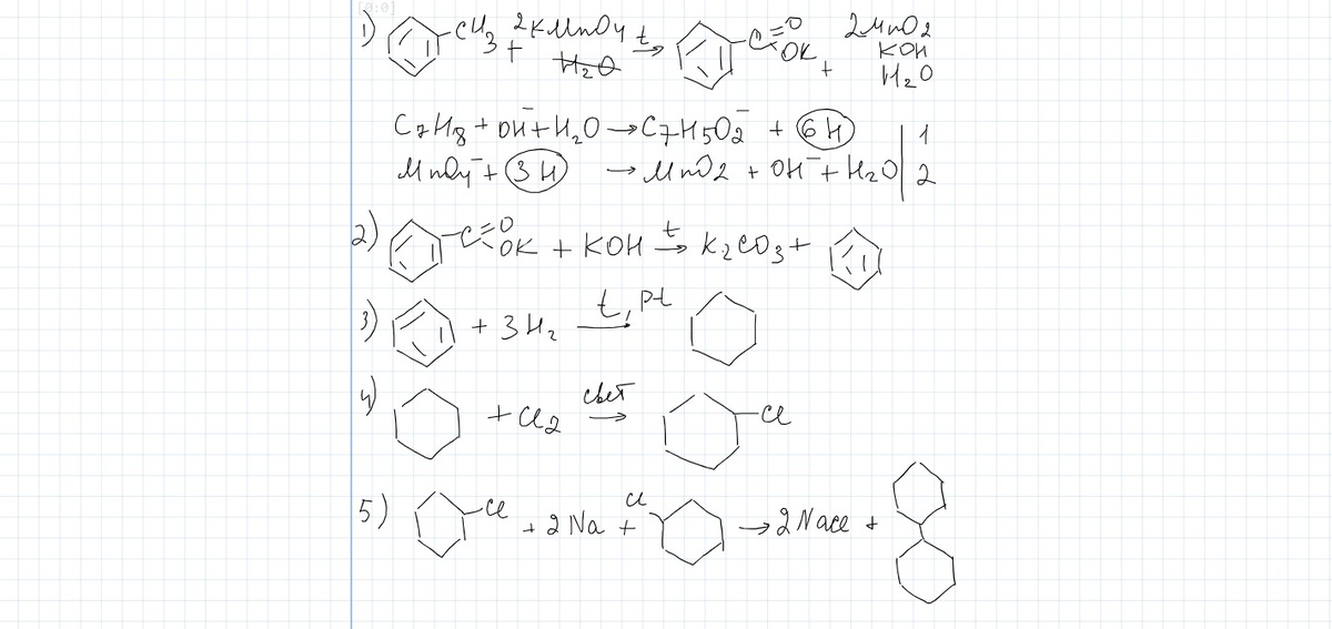 За исключением особенности, связанной с толуолом - вполне обычная последовательность. 