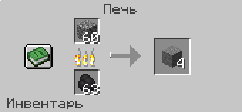 как переплавить булыжник в Майнкрафте