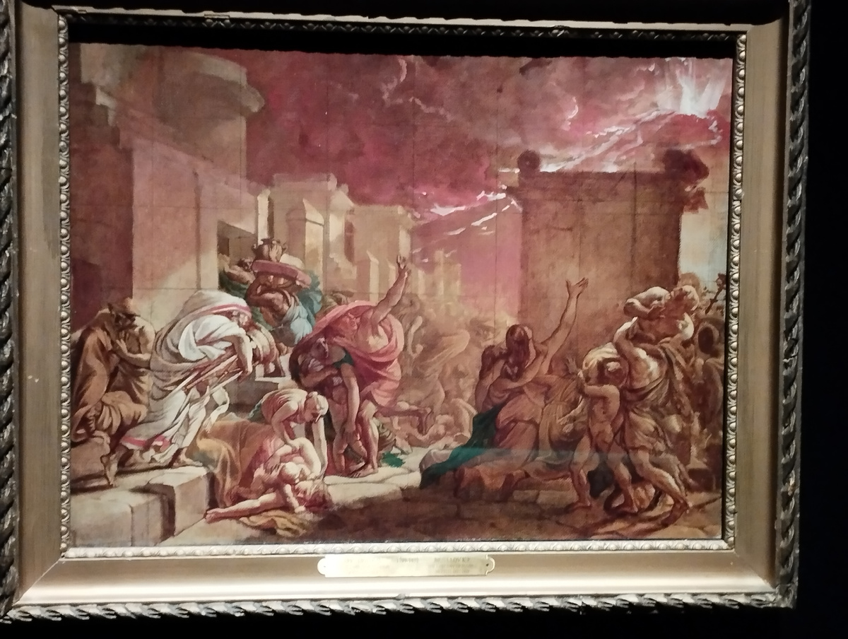 Эскиз картины Последний день Помпеи , итальянский карандаш, 1827-1828 годы (ФОТО АВТОРА)