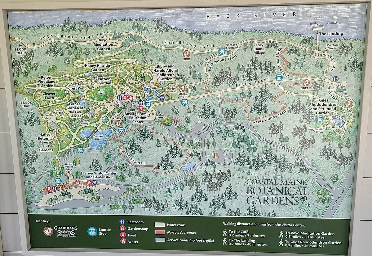 Карта территории садов (фото из интернета)