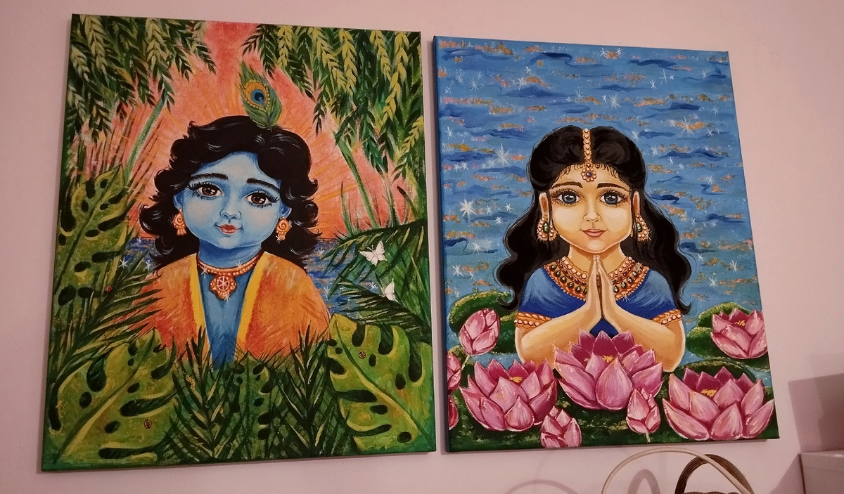 Кришна и Радха в детстве (Индуизм)