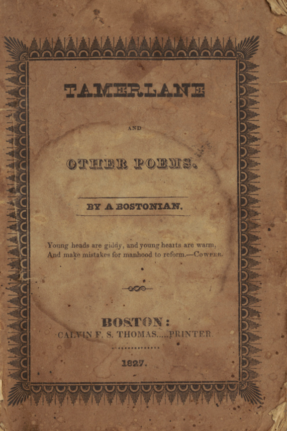 Первое издание стихов Эдгара Аллана По