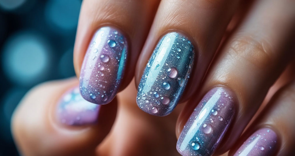 Топ-7 идей маникюра с эффектом капель воды 💧