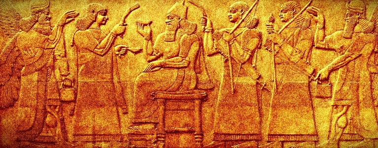 Сцена из жизни вавилонской семьи. Рельеф, ок. XVIII в. до н.э.