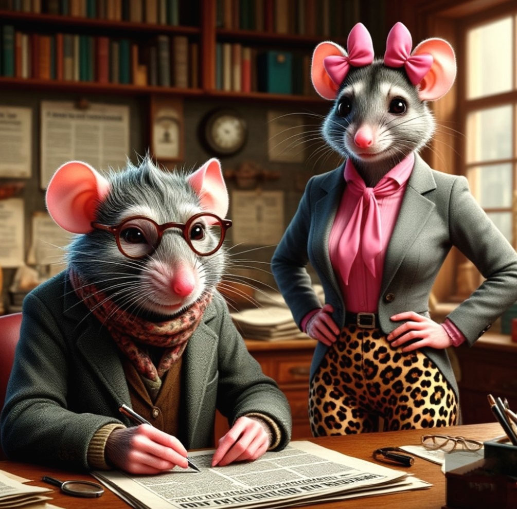 Детектив Фениамин и его верная помощница Лиана.