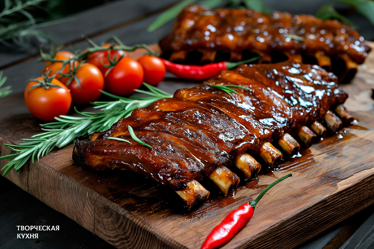 Свиные рёбрышки гриль
