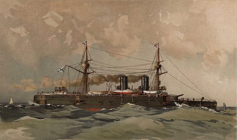 1885, 30 июня (18 июня по старому стилю): Зачислен в список судов Балтийского флота броненосный корабль (с 1 февраля 1892 года - эскадренный броненосец, с 27 сентября 1907 года - линейный корабль) «Император Александр II» (с 22 мая 1917 года - «Заря Свободы»).