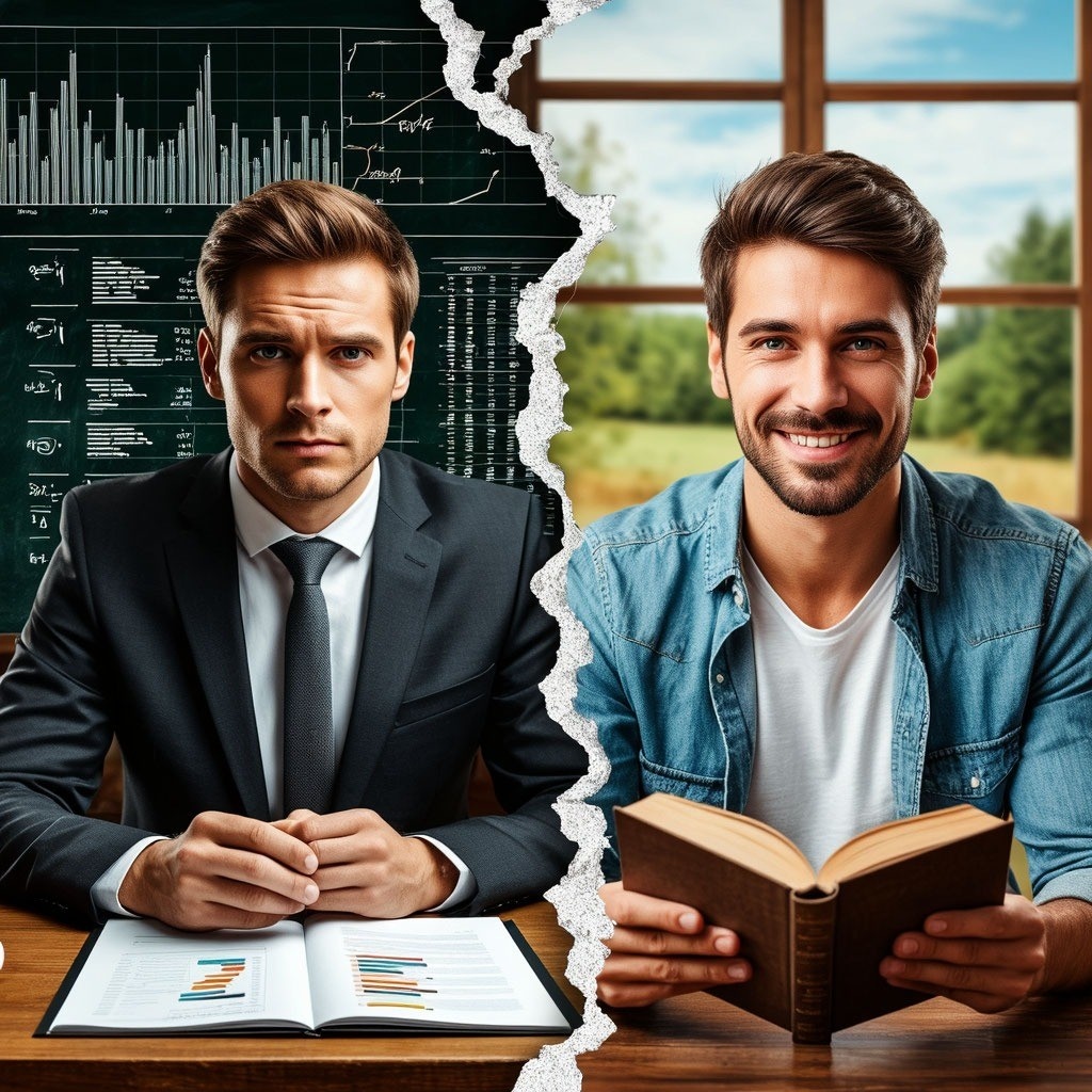 человек разрывается пополам