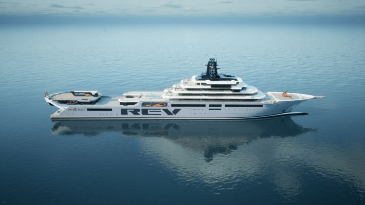 Когда REV OCEAN будет спущена на воду в 2027 году, её длина составит 195 метров, что сделает её самой большой яхтой в мире.