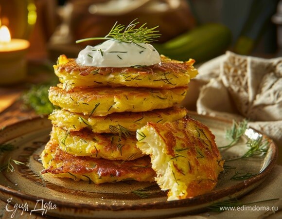 Овощные оладьи из кабачков