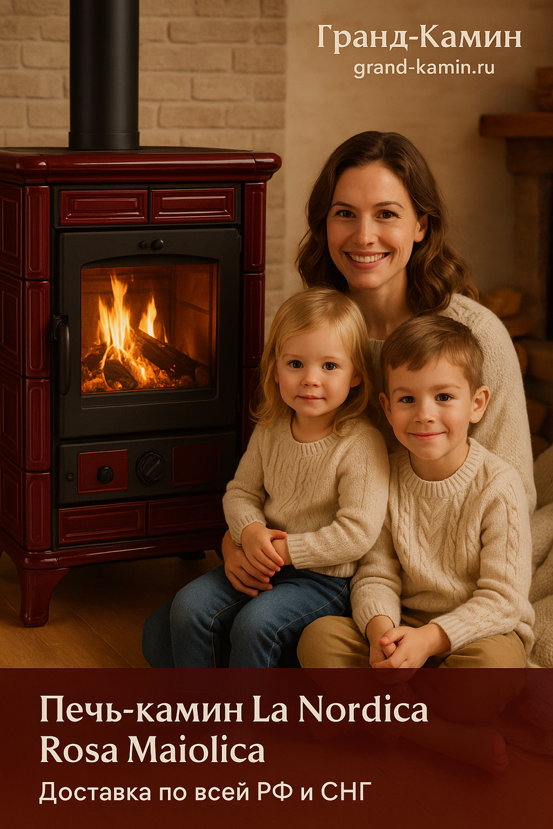    Печь-камин La Nordica Rosa Maiolica: как создать уют и стиль в вашем доме с помощью бордового шедевра Kamin