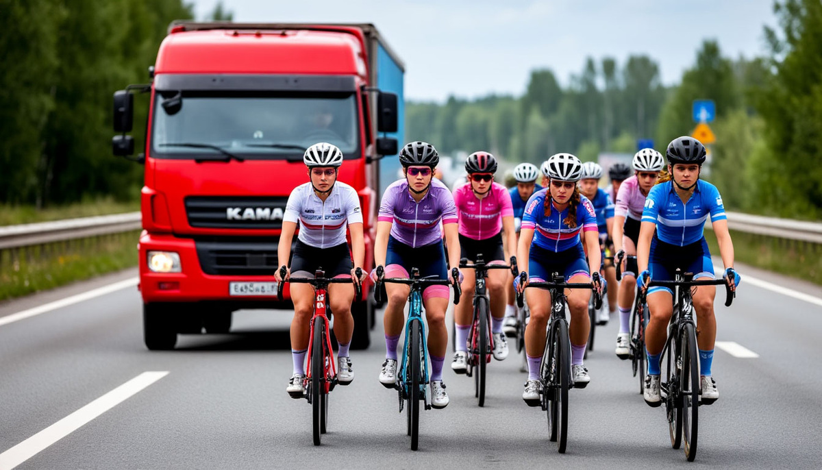 Велосипедисты на дороге