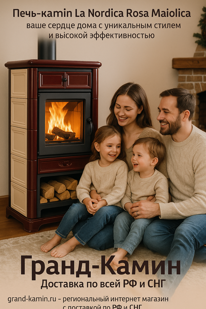    Печь-камин La Nordica Rosa Maiolica: ваше сердце дома с уникальным стилем и высокой эффективностью Kamin