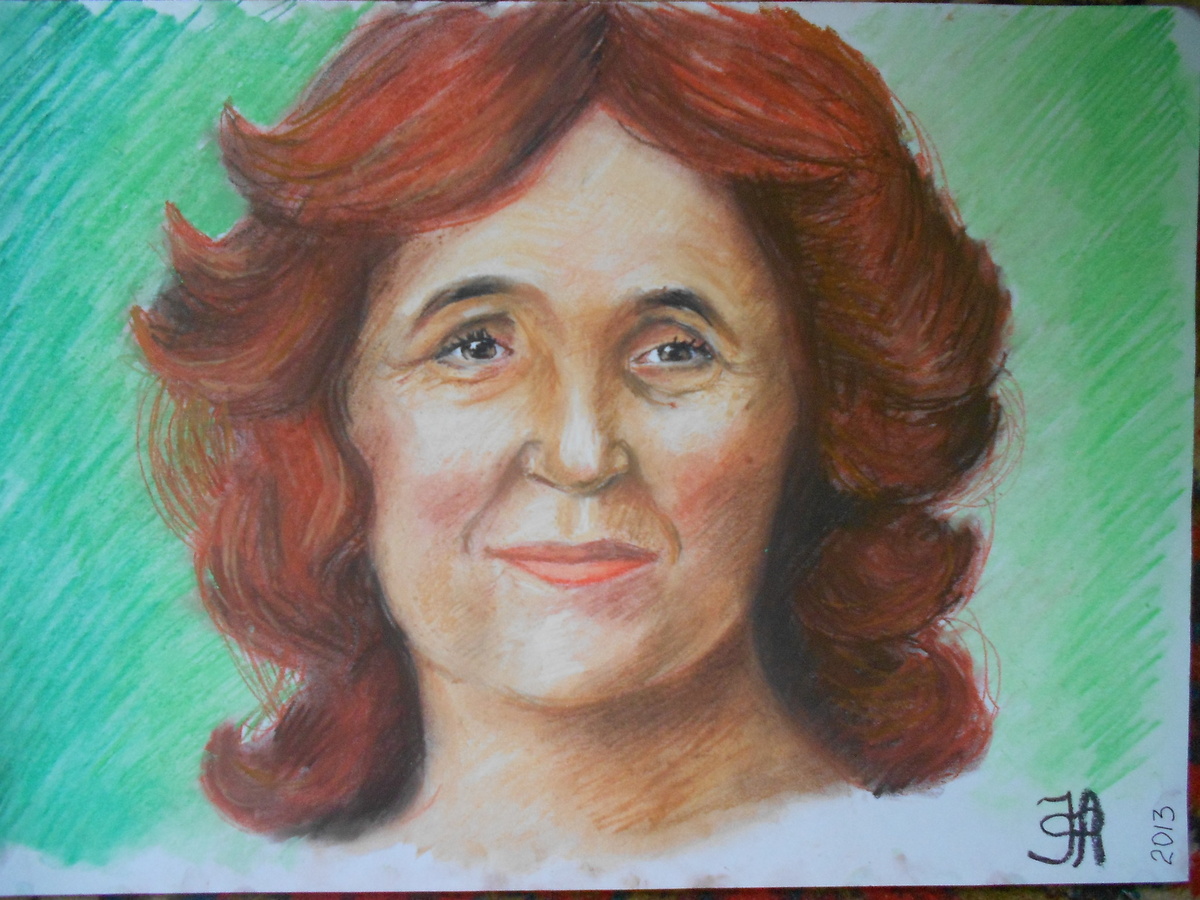 Пастель. Учительница математики. Алена Мальтера