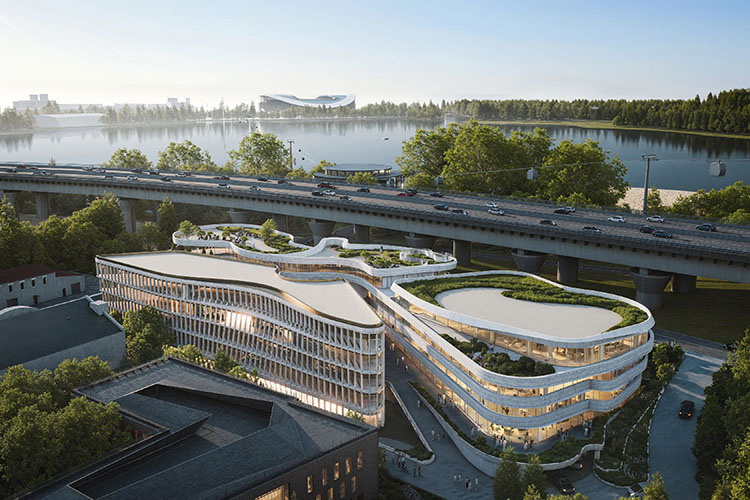    Футуристический облик «Умарты» создает ощущение приземлившейся бабочки у моста «Миллениум».   
Фото: Эскиз предоставлен источником