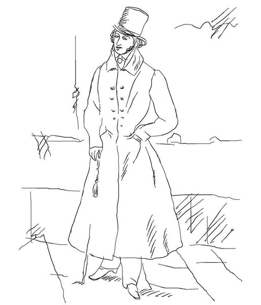 Впрочем, я написал всё это, чтобы похвастать ещё одним портретом Пушкина, который только что и сделал