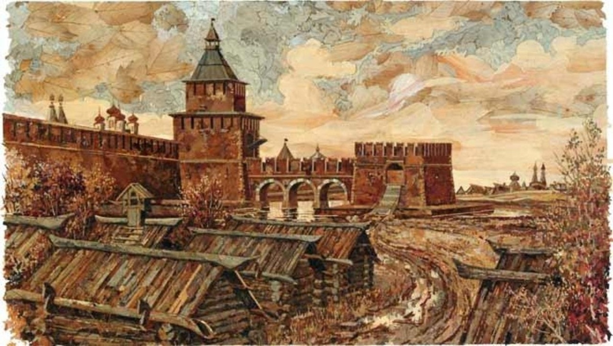 Нижегородский кремль, 17 в. По версии реставратора С. Агафонова. Юрков А.Н., 1986 г., флорийская мозаика.