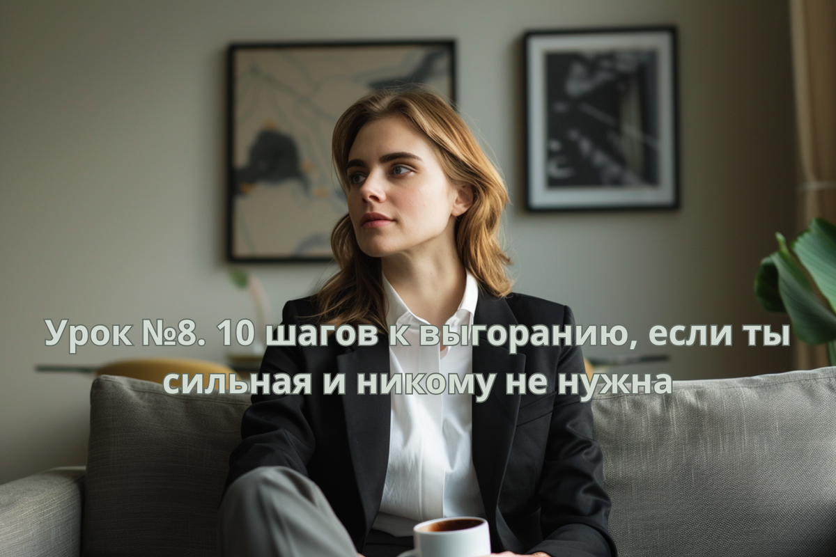 Урок №8. 10 шагов к выгоранию, если ты сильная и никому не нужна