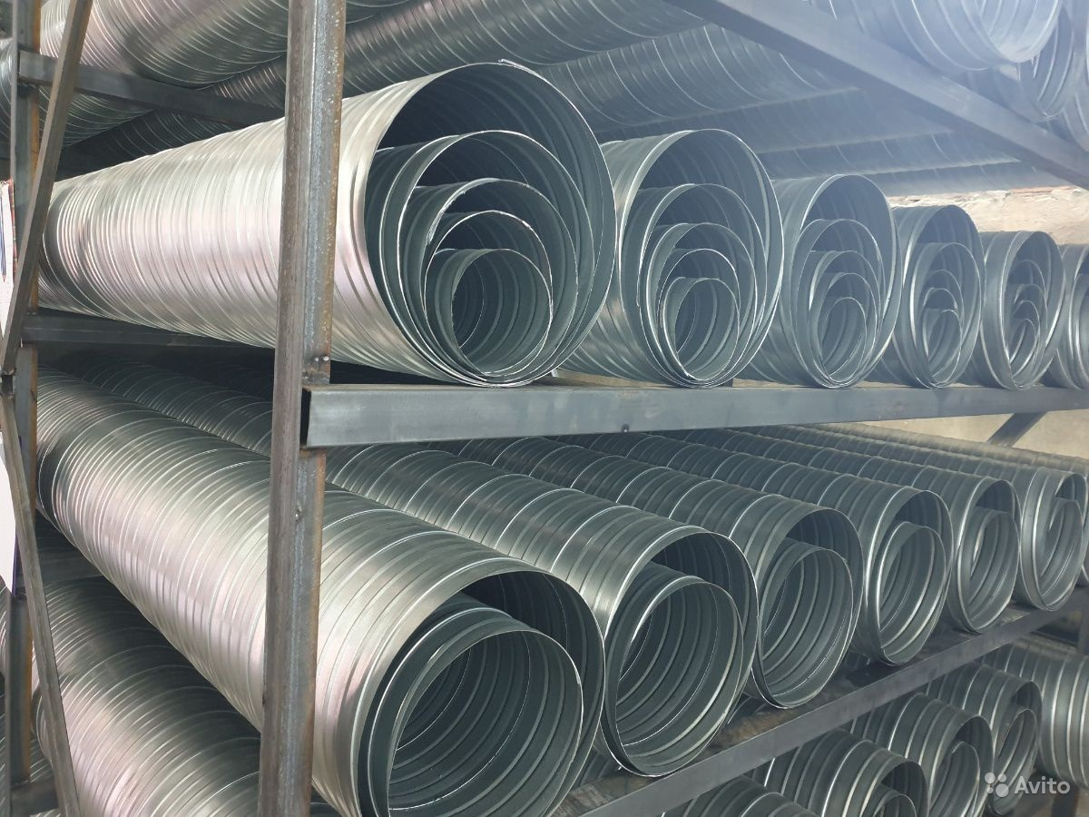 Спирально-навивные воздуховоды из оцинкованной стали