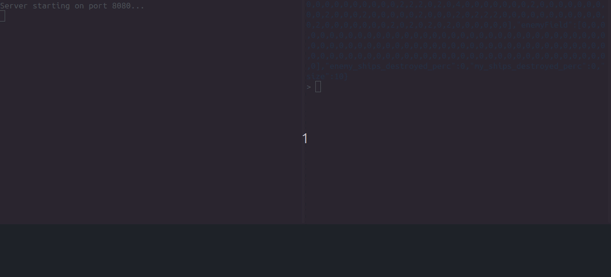 Морской бой в терминале