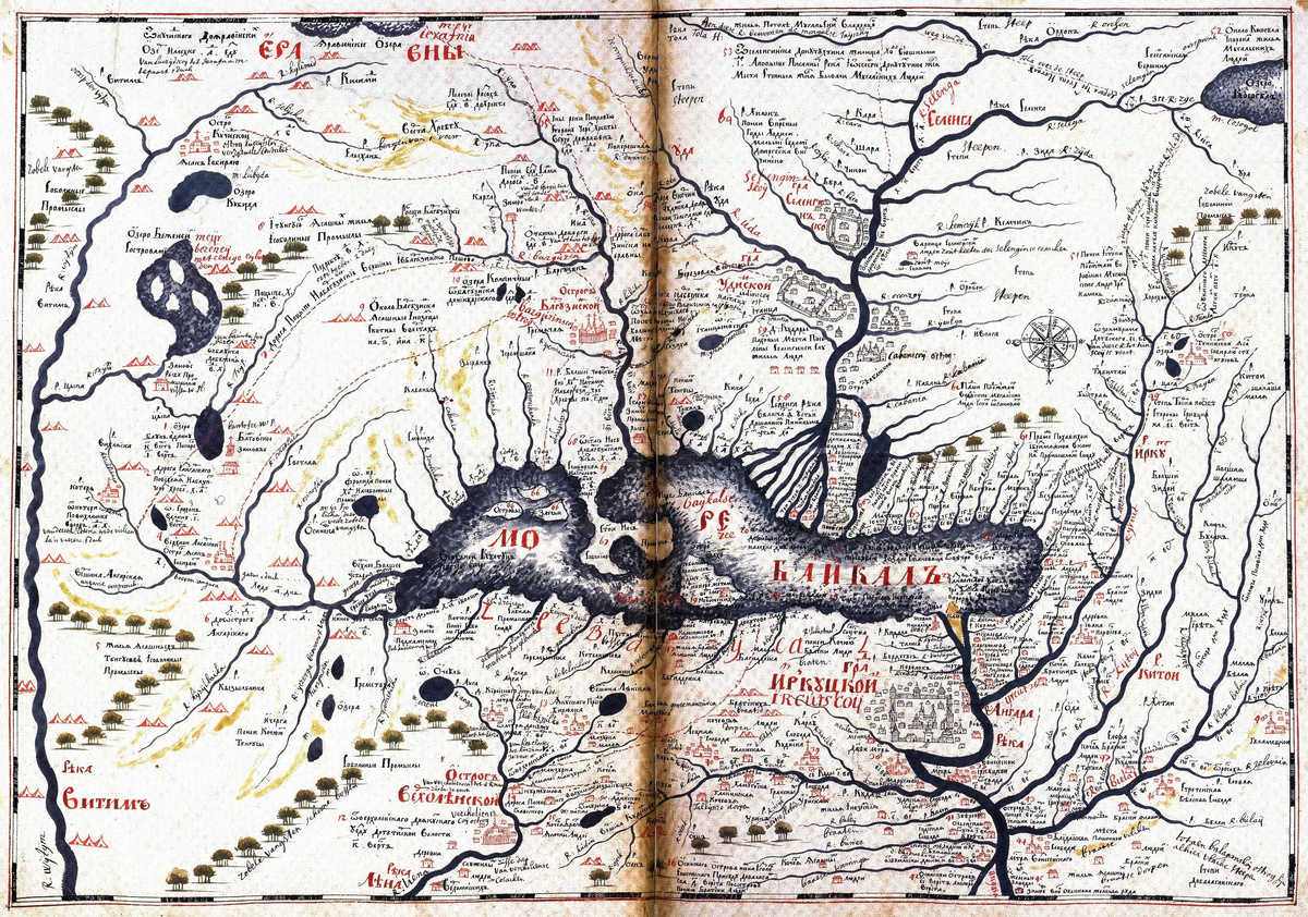 Чертежная книга Сибири Семена Ремезова. 1698 г.