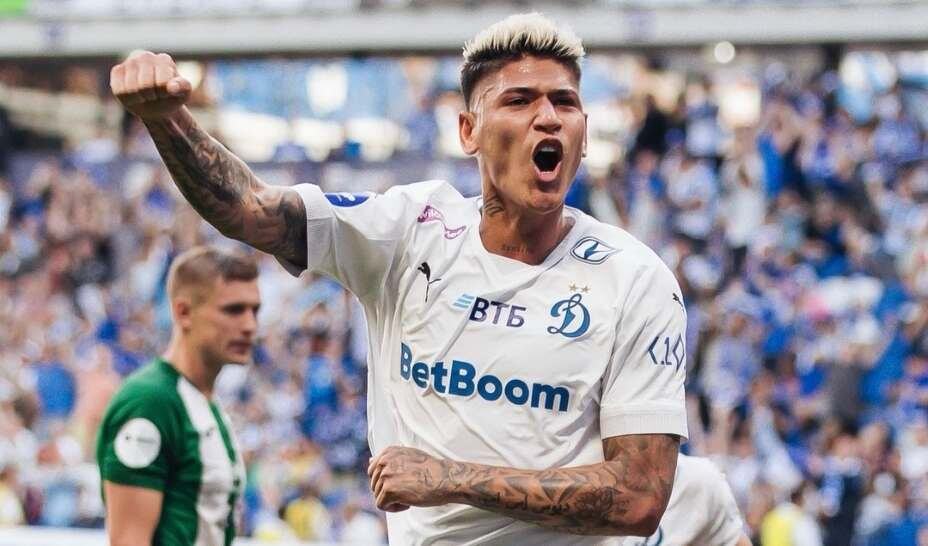    Динамовец Хорхе Карраскаль празднует гол. Фото: Соцсети ФК «Динамо»