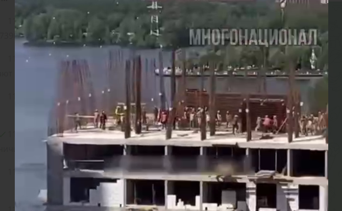 Кадр видео, опубликованного тг-каналом "Многонационал".