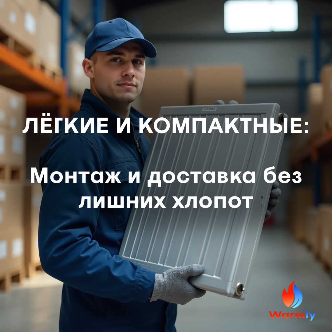 Легкость и зачастую компактность алюминиевых радиаторов позволяет легко и быстро произвести их монтаж