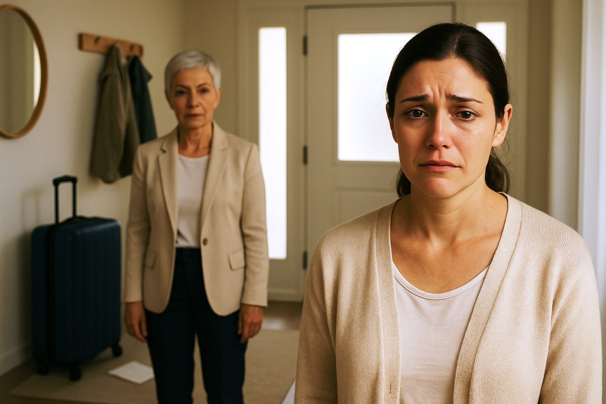 — Ты чужая. Тут всё семейное, — сказала свекровь и поставила мои чемоданы у двери