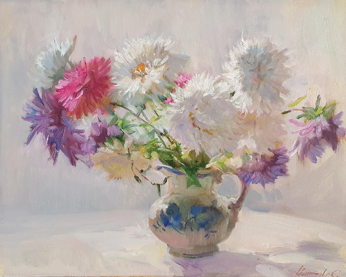 С. А. Родионова "Астры" хм 40х50