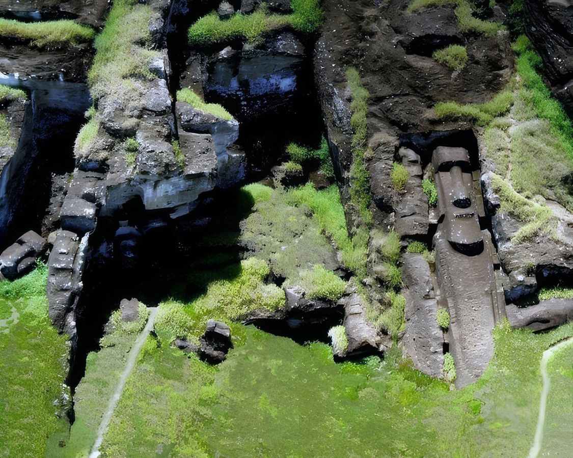 Статуя Моаи на острове Пасхи 