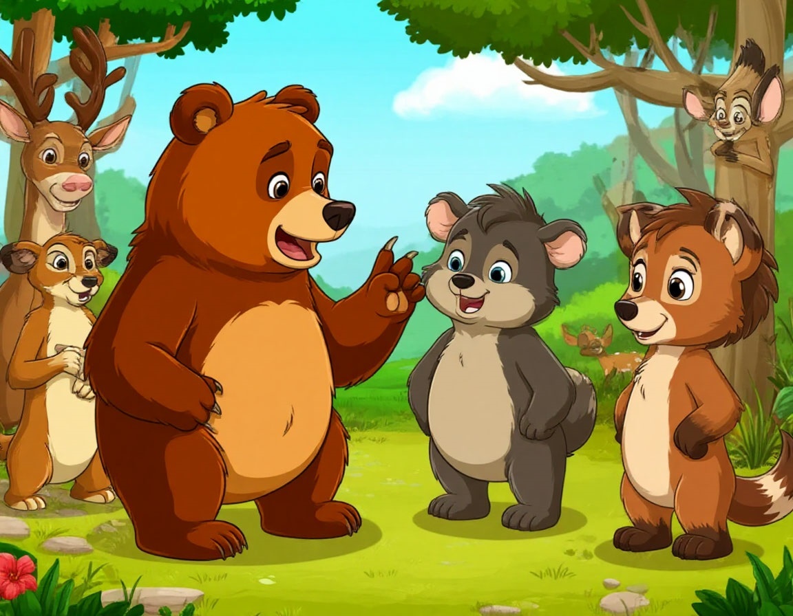 Мотивированный Миша обсуждает с друзьями стартап, иллюстрация ИИ Шедеврум