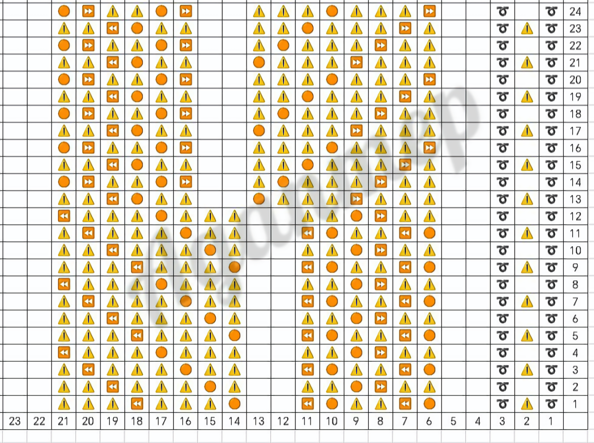 Схема узора 21.