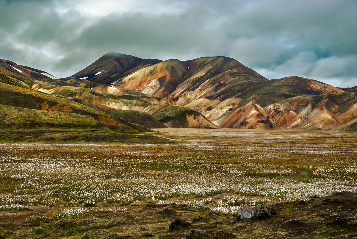 Риолитовые горы Ландманналаугар. Начало трека.