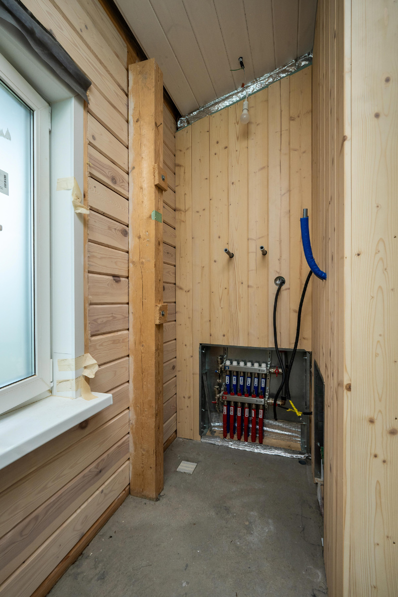 Вот тут будут размещены котёл и бойлер.