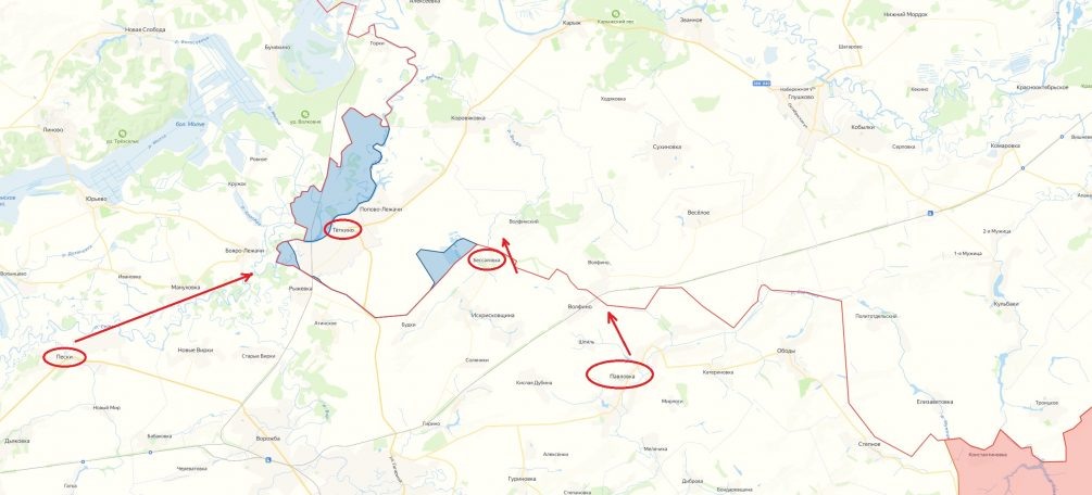    Карта СВО. Попытки ВСУ прорваться на территорию РФ.