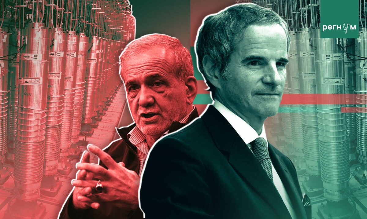    Масуд Пезешкиан (слева) и Рафаэль Гросси / Источник: Иван Шилов (с) ИА Регнум